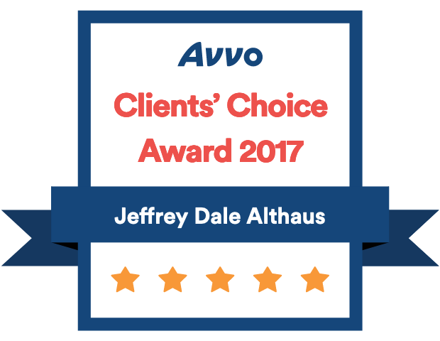 Avvo Clients Choice 2017 Jeffry Dale Althaus