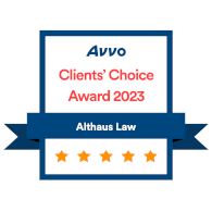 avvo clients choice 2023 - althaus law - 195x195